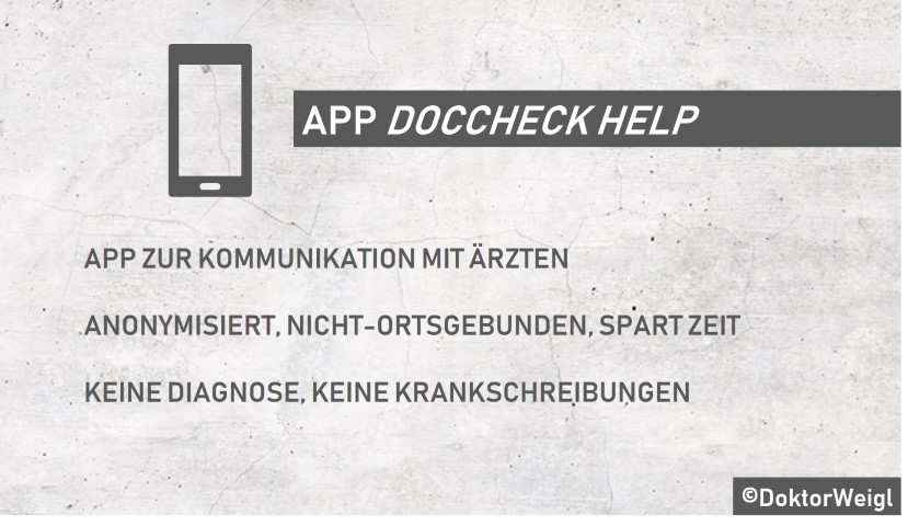 DoktorWeigl Erklärt „DocCheck Help – Ärzte Ohne Wartezimmer“